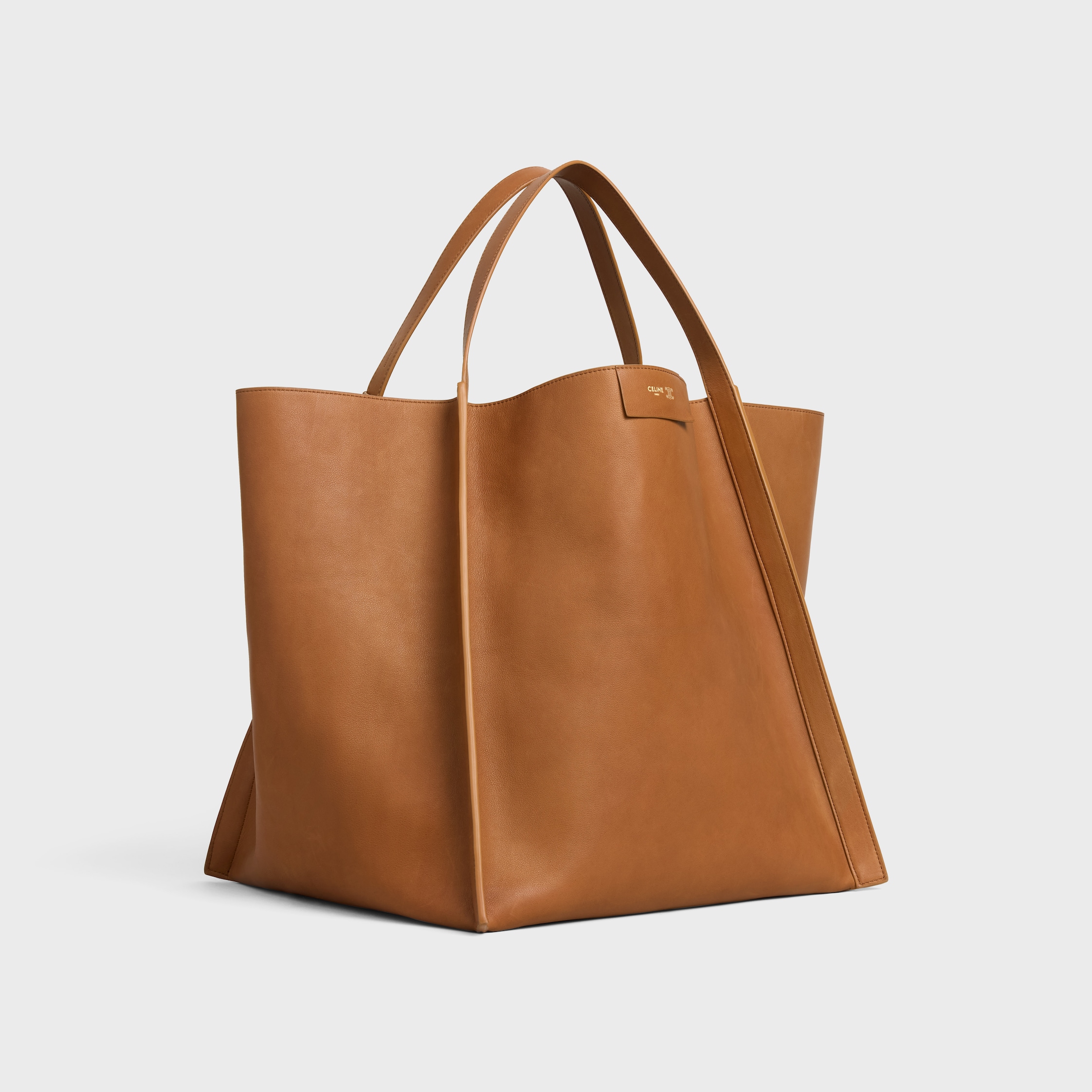 MEDIUM CUBE BAG IN SUPPLE CALFSKIN - SOFT TAN | CELINE