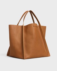MEDIUM CUBE BAG IN SUPPLE CALFSKIN - SOFT TAN - TOTE BAGS - 2 | CELINE