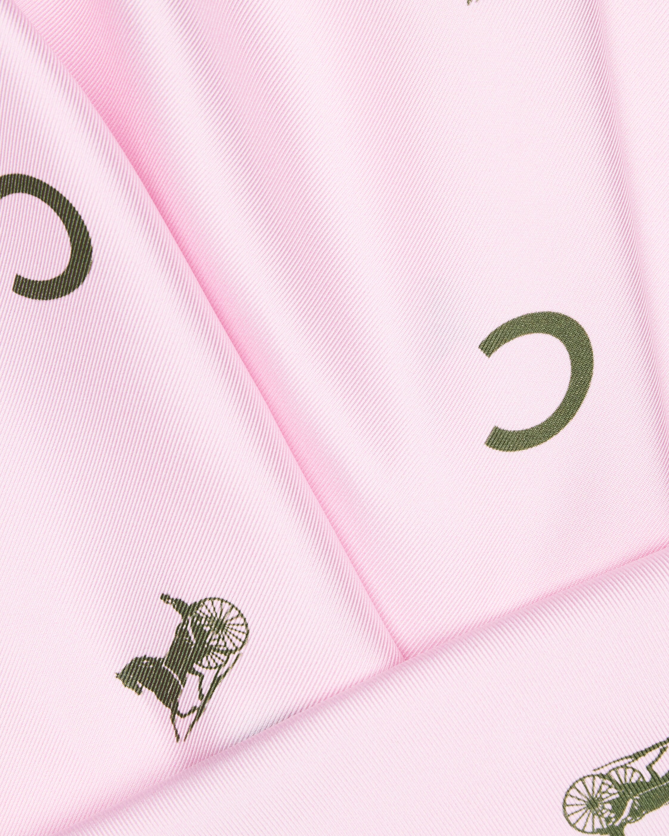 C CALÈCHE BANDANA 55 - BLOSSOM PINK/KHAKI | CELINE