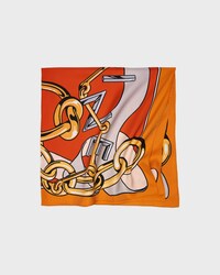 square IN silk twill - ORANGE/GOLD -  - 2 | CELINE