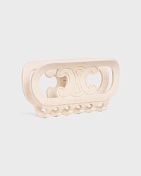 CELINE MAILLON TRIOMPHE HAIR CLAW IN ACETATE AND STEEL - IVORY - HAIR ACCESSORIES - 2 | CELINE