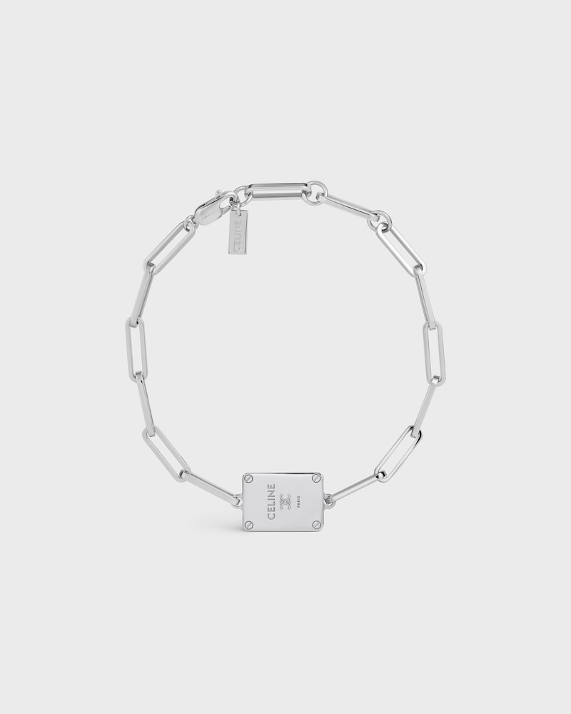 BRACELET TAG TRIOMPHE EN LAITON RHODIÉ - ARGENT - BRACELETS - 1 | CELINE