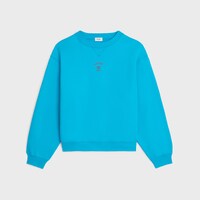 SUDADERA HOLGADA DE FELPA DE ALGODÓN - AZUL MICKEY / BLANCO -  - 1 | CELINE