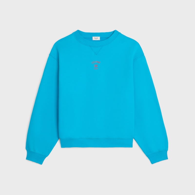 sweat loose molleton coton - MICKEY BLUE / WHITE -  - 1 | CELINE