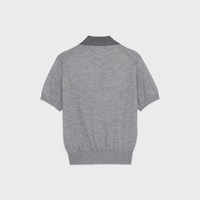 polo sweater IN fine cashmere silk - LIGHT GREY/GREY -  - 2 | CELINE