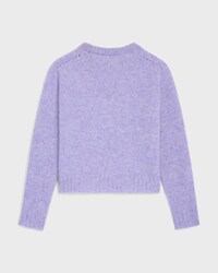 crewneck sweater IN SHETLAND WOOL - LIGHT PURPLE -  - 2 | CELINE