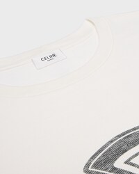 t-shirt loose JERSEY COTON - BLANC/NOIR -  - 2 | CELINE