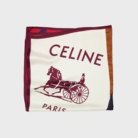 square IN silk twill - TAN/RED/BLUE -  - 2 | CELINE