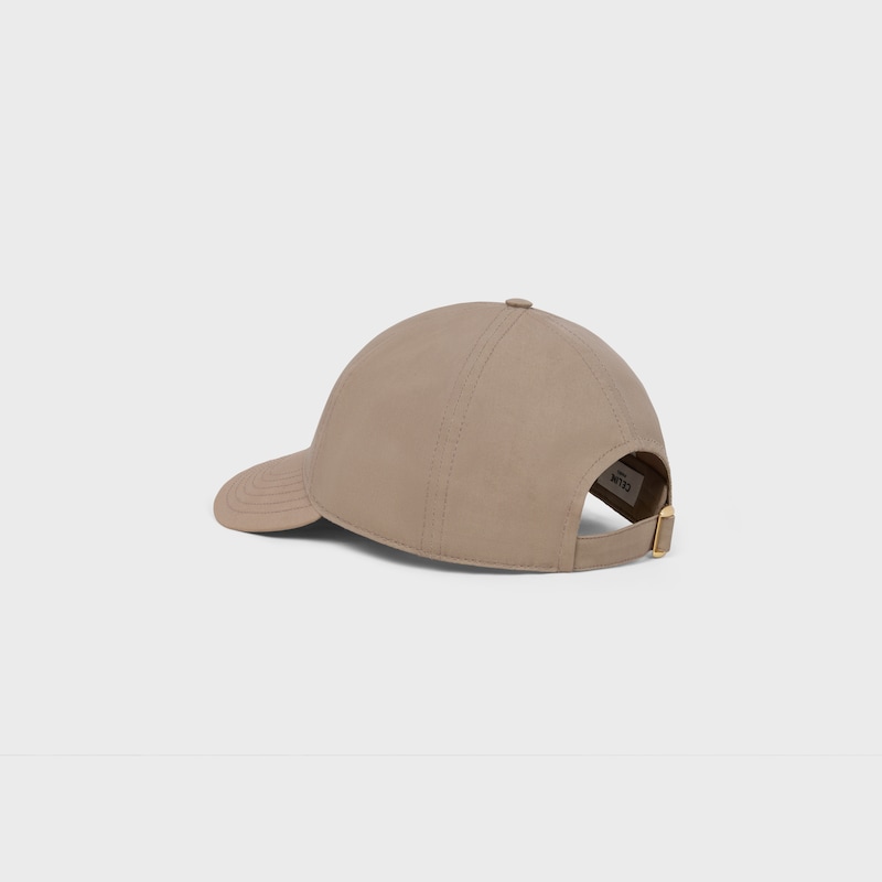 triomphe baseball cap IN cotton gabardine - GREIGE -  - 1 | CELINE