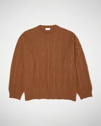 oversized crewneck sweater IN CASHMERE chains triomphe - RUST -  - 1 | CELINE