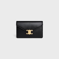 BRIEFTASCHE MIT KETTE MARGO aus glänzendem Kalbsleder - SCHWARZ - GIFT FINDER - 1 | CELINE