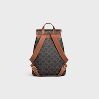 MEDIUM BACKPACK FOLCO in Triomphe Canvas and calfskin - TAN - GIFT FINDER - 2 | CELINE