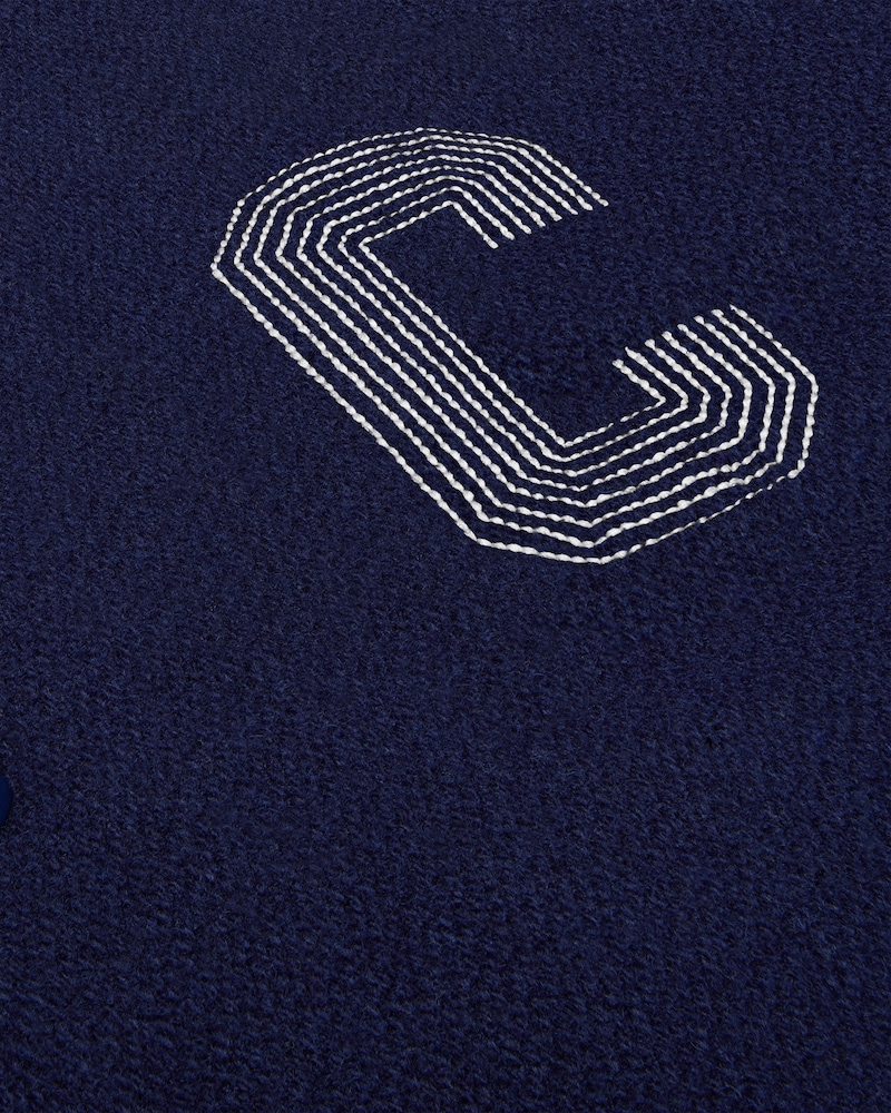 TEDDY JACKET IN TEXTURED WOOL - ROYAL BLUE -  - 1 | CELINE