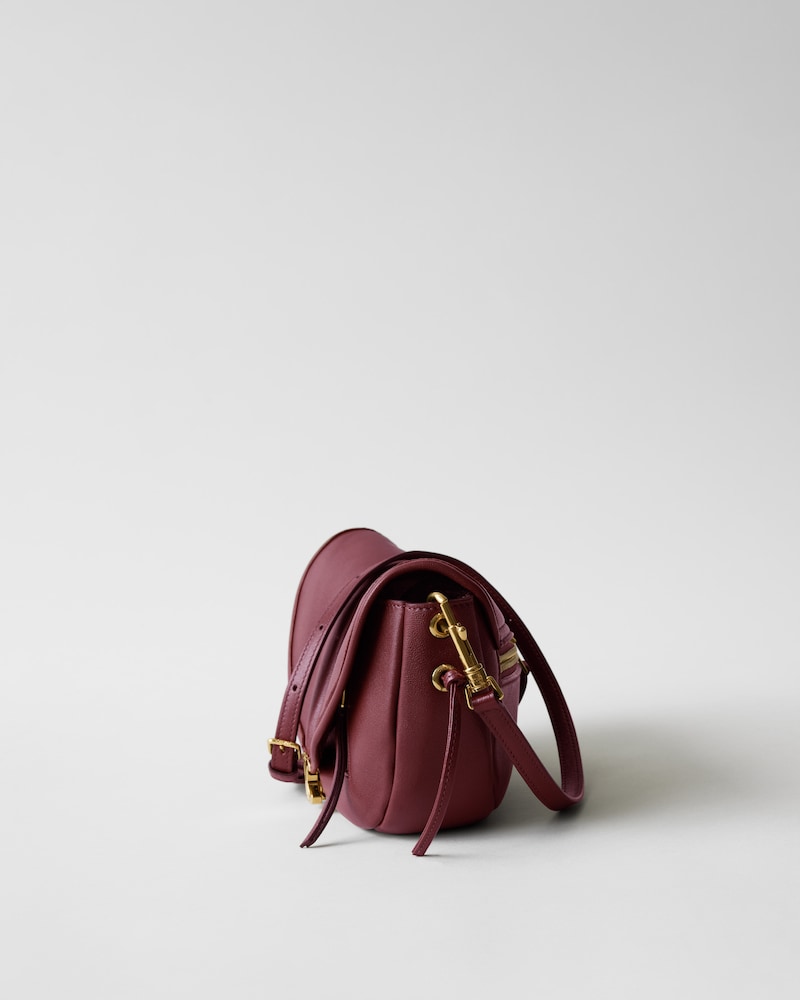 SOFT TRIOMPHE LITTLE HALFMOON IN SHINY LAMBSKIN - SYRAH - SHOULDER BAGS - 1 | CELINE