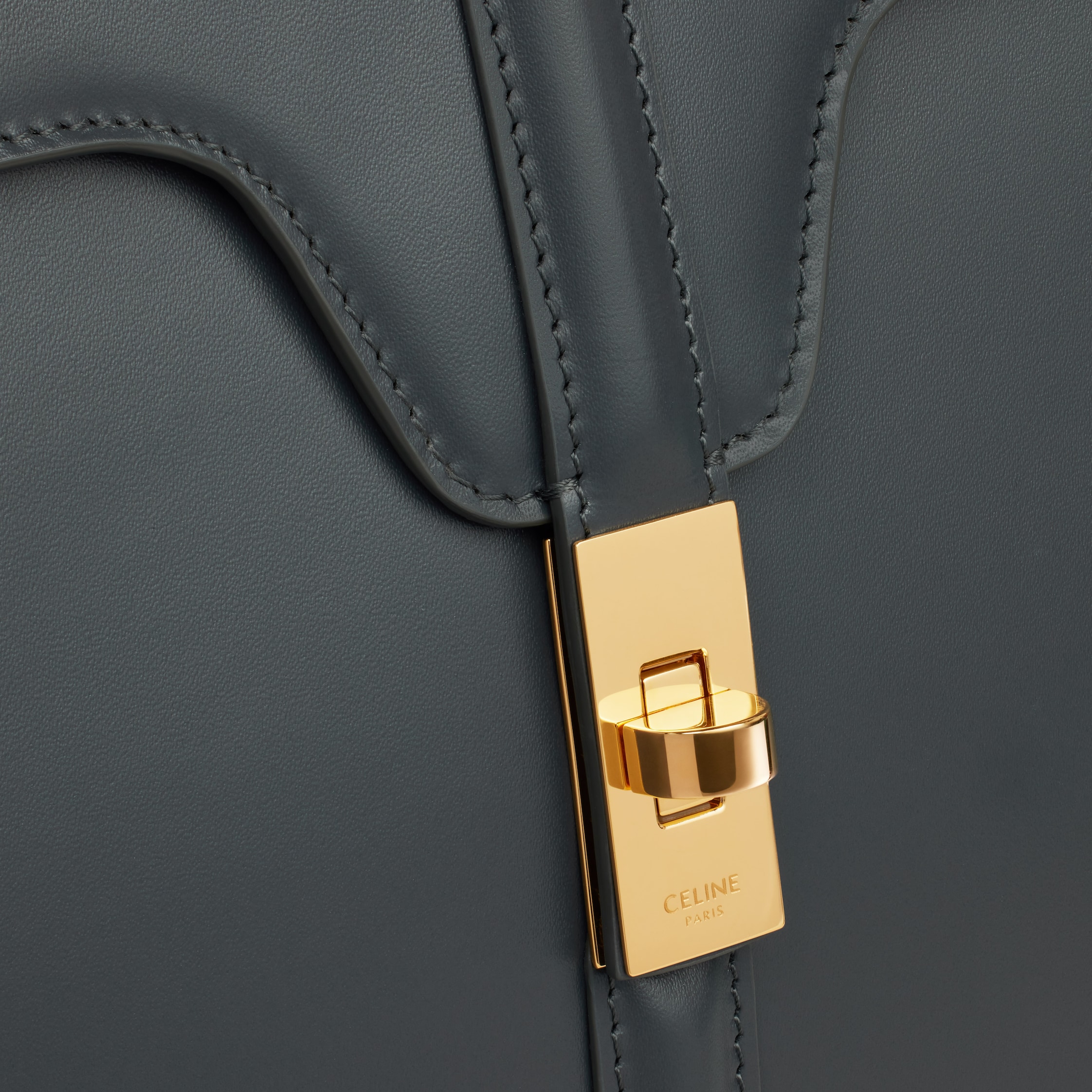 Classique 16 Bag in satinated calfskin - SLATE GREY | CELINE