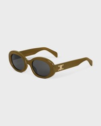 Triomphe 01 sunglasses in Acetate - Milky Olive -  - 2 | CELINE