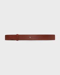 Reversible Strap 30MM IN Smooth and Grained Calfskin - REDWOOD / ESPRESSO -  - 2 | CELINE