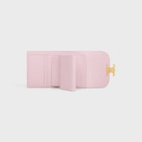 Small Flap Wallet TRIOMPHE IN Shiny calfskin - DIRTY PINK - WALLETS - 2 | CELINE