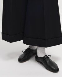 BALLET LACE-UP SHOE IN LAMBSKIN - BLACK -  - 2 | CELINE