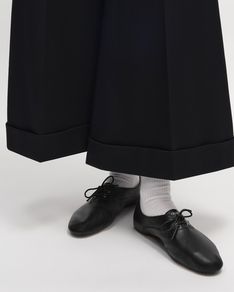 BALLET LACE-UP SHOE IN LAMBSKIN - BLACK -  - 1 | CELINE