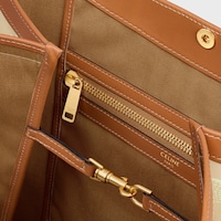 MEDIUM FLAT SHOPPER IN Triomphe Canvas - SANDCASTLE / SOFT LIME - SONGKRAN - 2 | CELINE