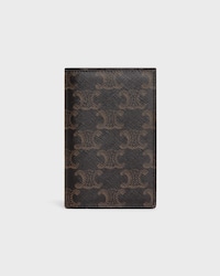 VERTICAL CARD HOLDER IN Triomphe Canvas - BLACK - SMALL GIFTS - 1 | CELINE