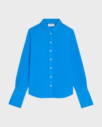 shirt IN silk poplin - LAGOON -  - 1 | CELINE