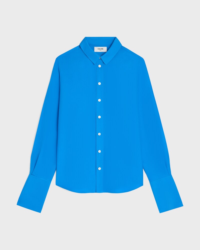 shirt IN silk poplin - LAGOON -  - 1 | CELINE