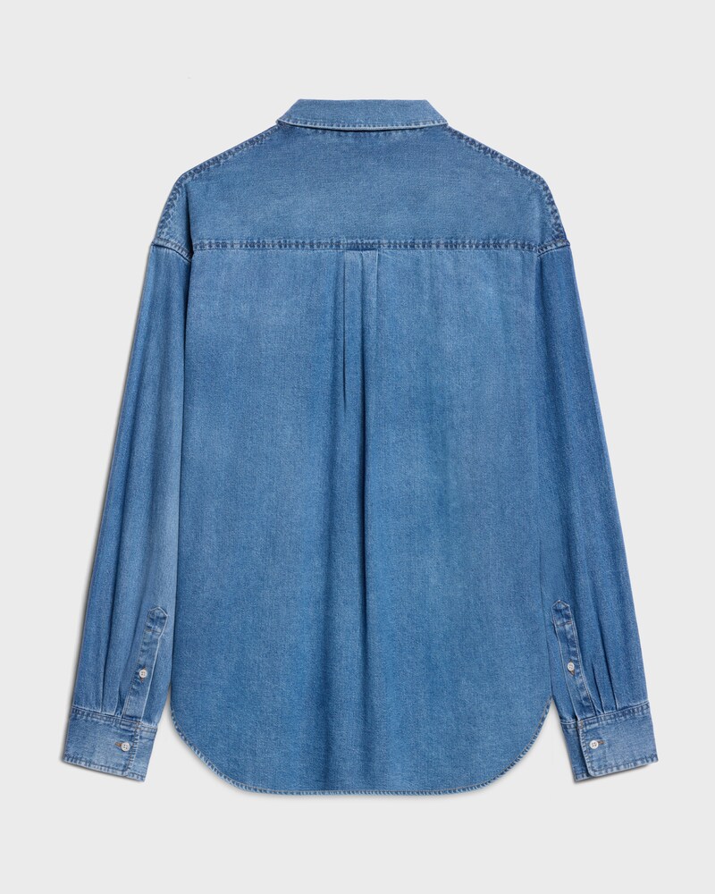 shirt IN COTTON DENIM - INDIGO WHISPER -  - 1 | CELINE