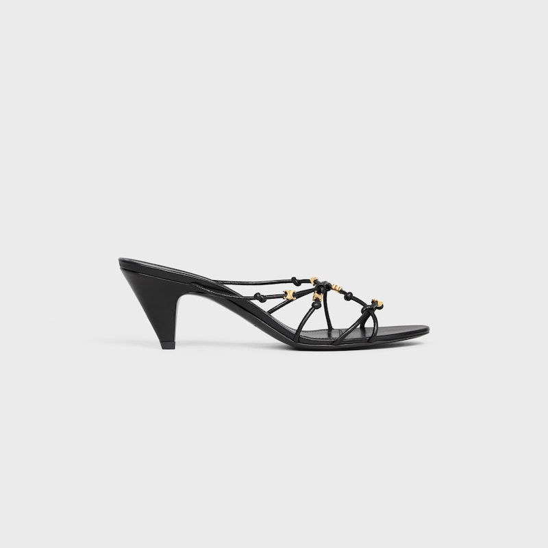 UPTOWN HEELED MULE IN GOATSKIN IN GOATSKIN - BLACK -  - 1 | CELINE