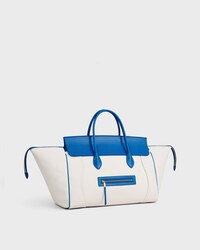 MALETA GRANDE DE TEJIDO Y PIEL DE BECERRO - NATURAL / ULTRAZUL - BOLSOS DE VIAJE - 2 | CELINE