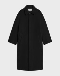coat IN DOUBLE-FACE WOOL FELT - BLACK -  - 1 | CELINE