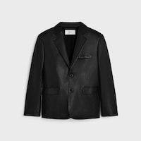 tailored jacket IN PLONGE LAMBSKIN - BLACK -  - 1 | CELINE