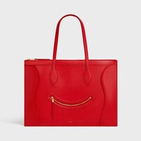 FLAT LUGGAGE IN GLOSSY CALFSKIN - ULTRA RED - TOTE BAGS - 1 | CELINE