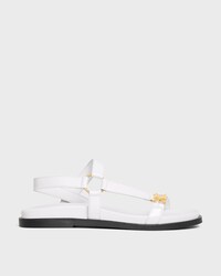 MAUD SANDAL WITH TRIOMPHE IN CALFSKIN - WHITE -  - 1 | CELINE