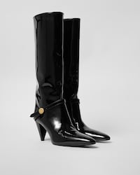 CONIC HIGH BOOT IN PATENT CALFSKIN - BLACK -  - 2 | CELINE