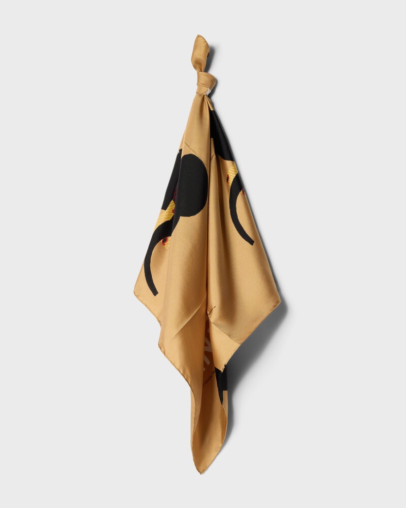 ELEPHANT BANDANA 55 - FAWN/BLACK/WHITE -  - 1 | CELINE