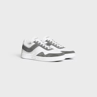 SNEAKER TRAINER in SUEDE CALFSKIN AND CALFSKIN - GREY/OPTIC WHITE -  - 2 | CELINE