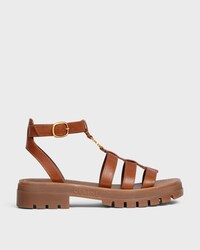 CELINE CLEA TRIOMPHE GLADIATOR-SANDALEN aus KALBSLEDER – PFLANZLICHE GERBUNG - TAN -  - 1 | CELINE