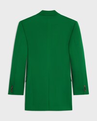 CHAQUETA DE CORTE RECTO DE LANA DIAGONAL - VERDE BOTELLA -  - 2 | CELINE