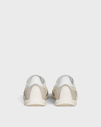 CELINE RACER NIEDRIGER SCHNÜR-SNEAKER MIT TRIOMPHE AUS NYLON, KALBSVELOURSLEDER UND KALBSLEDER - VANILLE -  - 2 | CELINE