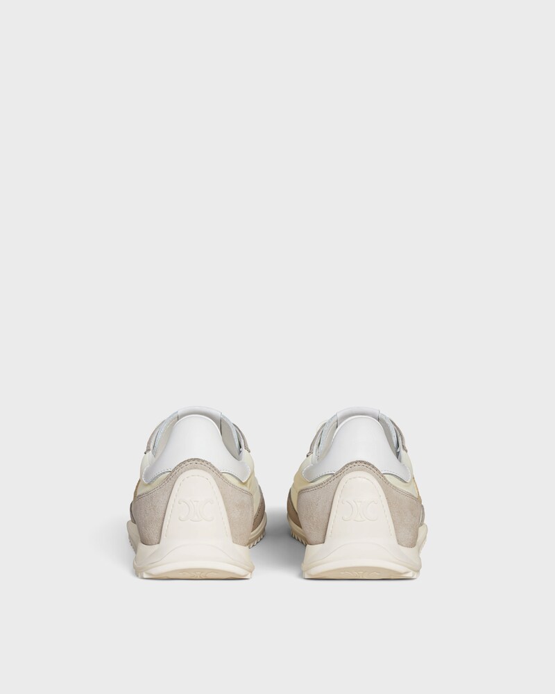 SNEAKER RACER EN NYLON, CUIR DE VEAU VELOURS ET CUIR DE VEAU - Vanille -  - 1 | CELINE