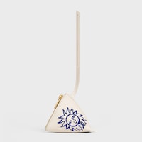 BERLINGOT CHARM IN LAMBSKIN - WHITE COTTON / NAVY BLUE - BAG CHARMS - 2 | CELINE