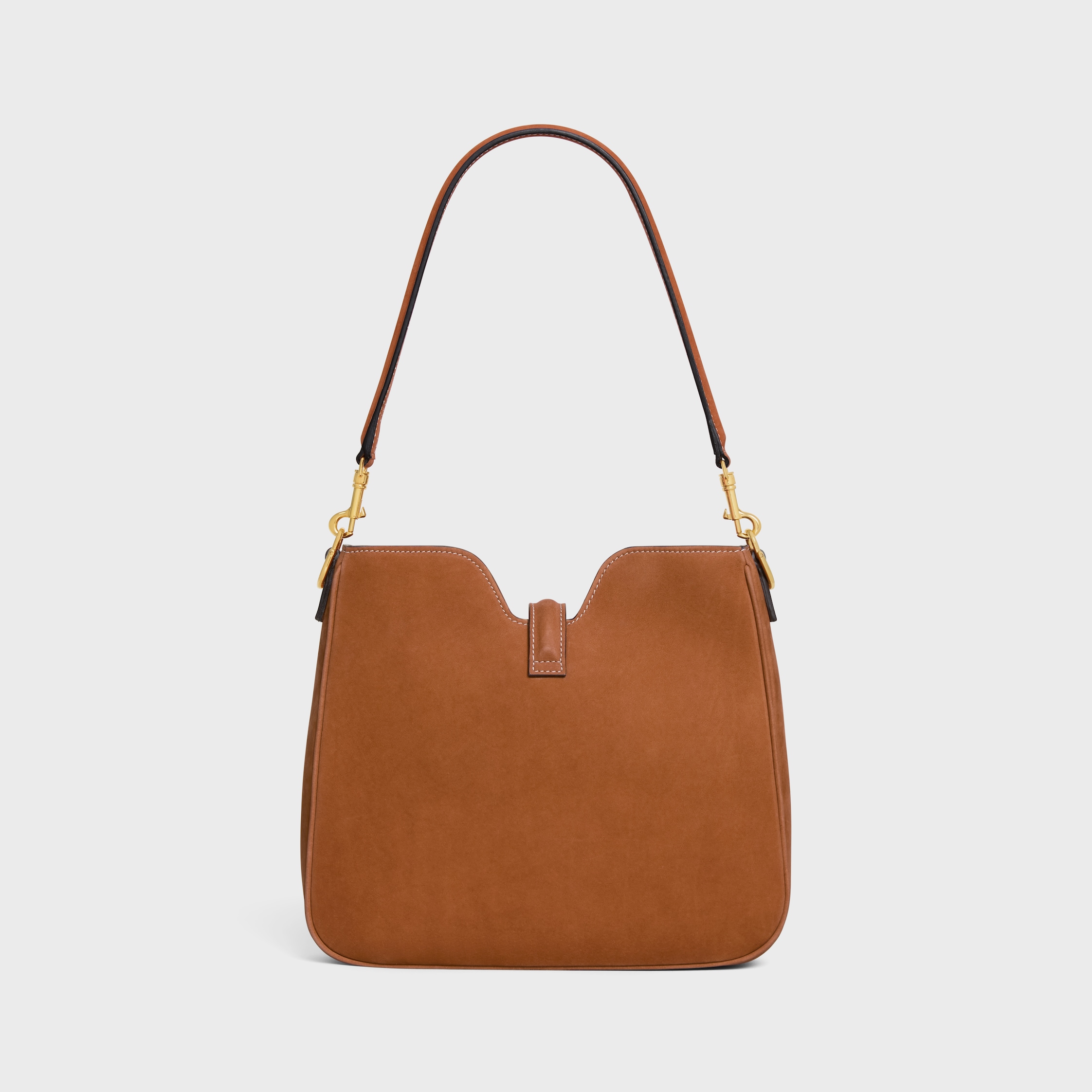 CELINE - セリーヌ - 46W796BPE 【471】 SMALL CAMILLE 16 SOFT BAG IN NUBUCK CALFSKIN - CAMEL | CELINE