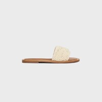 CELINE LYMPIA MULE IN TRIOMPHE KNITTED COTTON - ECRU -  - 1 | CELINE