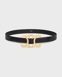 TRIOMPHE HÜFTGÜRTEL 25 mm AUS Taurillonleder - SCHWARZ -  - 1 | CELINE