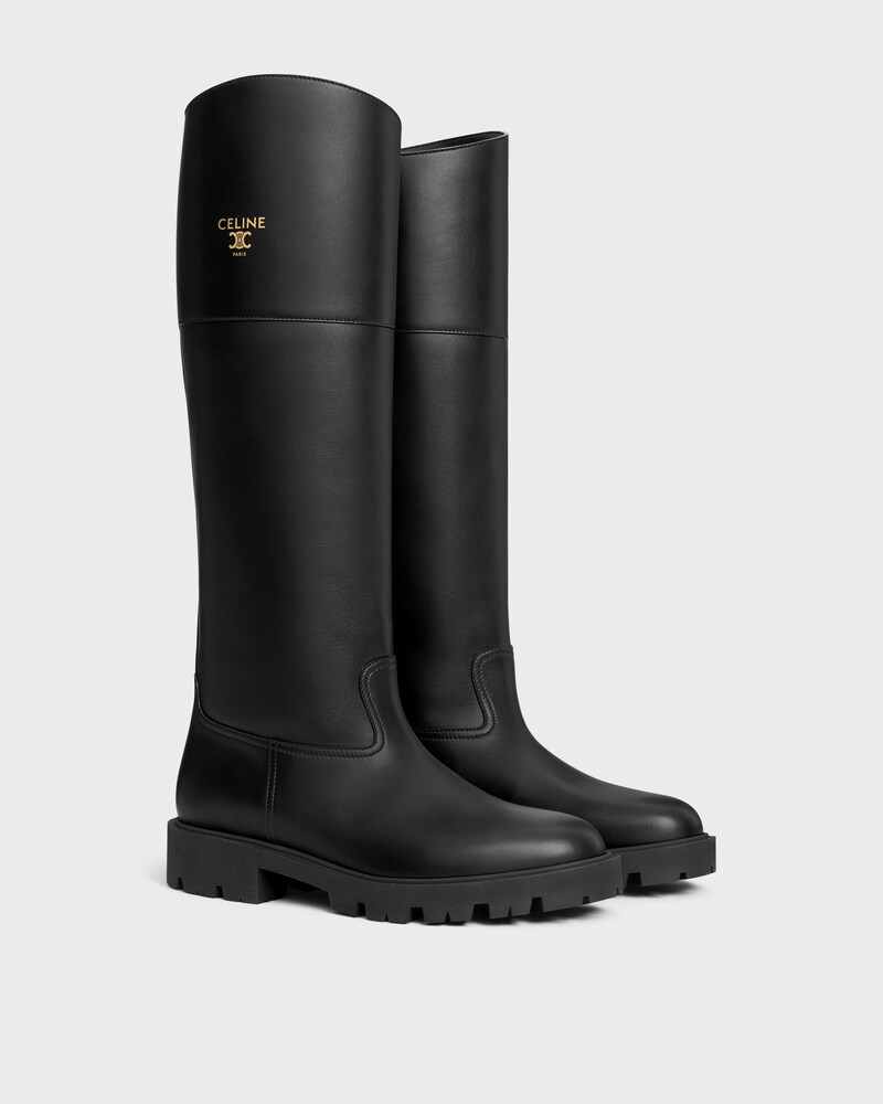 MARGARET HIGH BOOT IN Calfskin - BLACK -  - 1 | CELINE