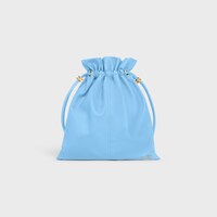 PEQUENA POUCH CRISTAL EM COURO DE CORDEIRO - AZUL CÉU - MÁS - 1 | CELINE
