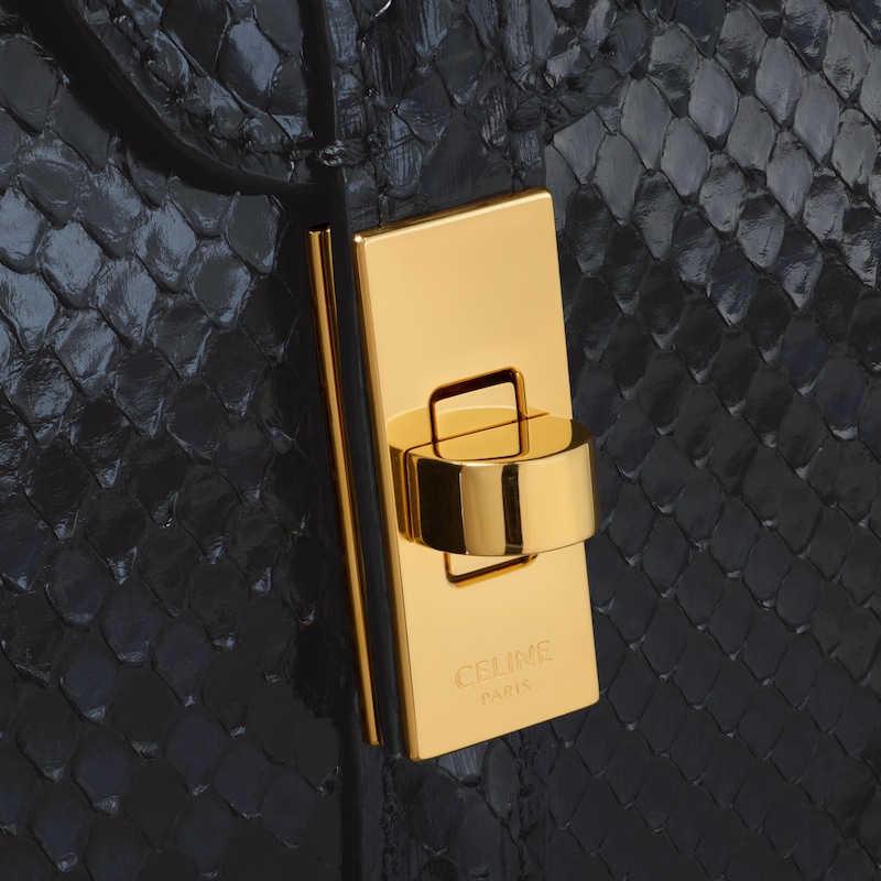 MINI 16 IN Python - DARK ANTHRACITE - TOP-HANDLE BAGS - 1 | CELINE