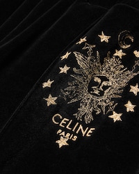 pantalon tracksuit jersey velours - Noir / Doré -  - 2 | CELINE